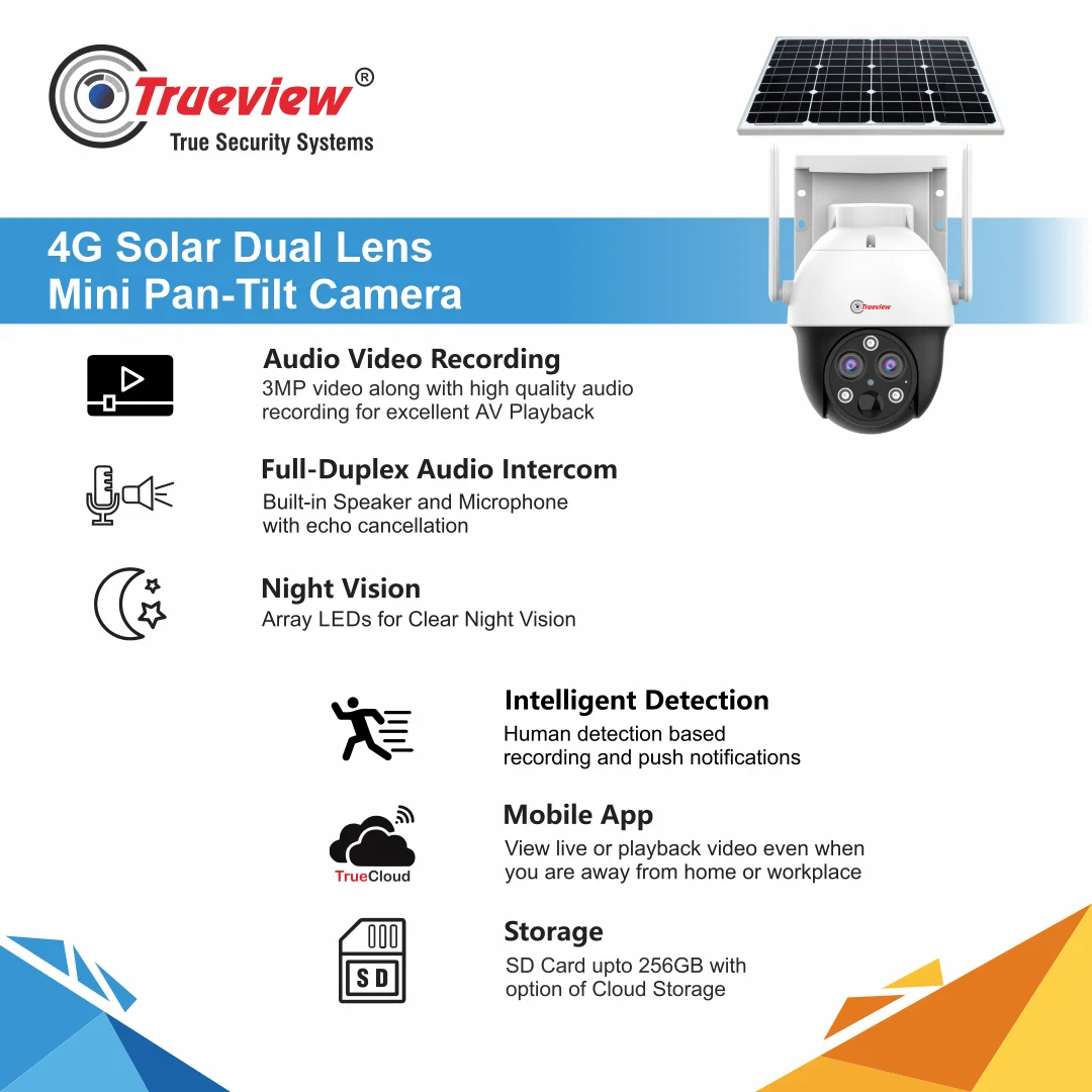 3MP 4G Solar Dual Lens Mini Pan-Tilt Camera - Image 3
