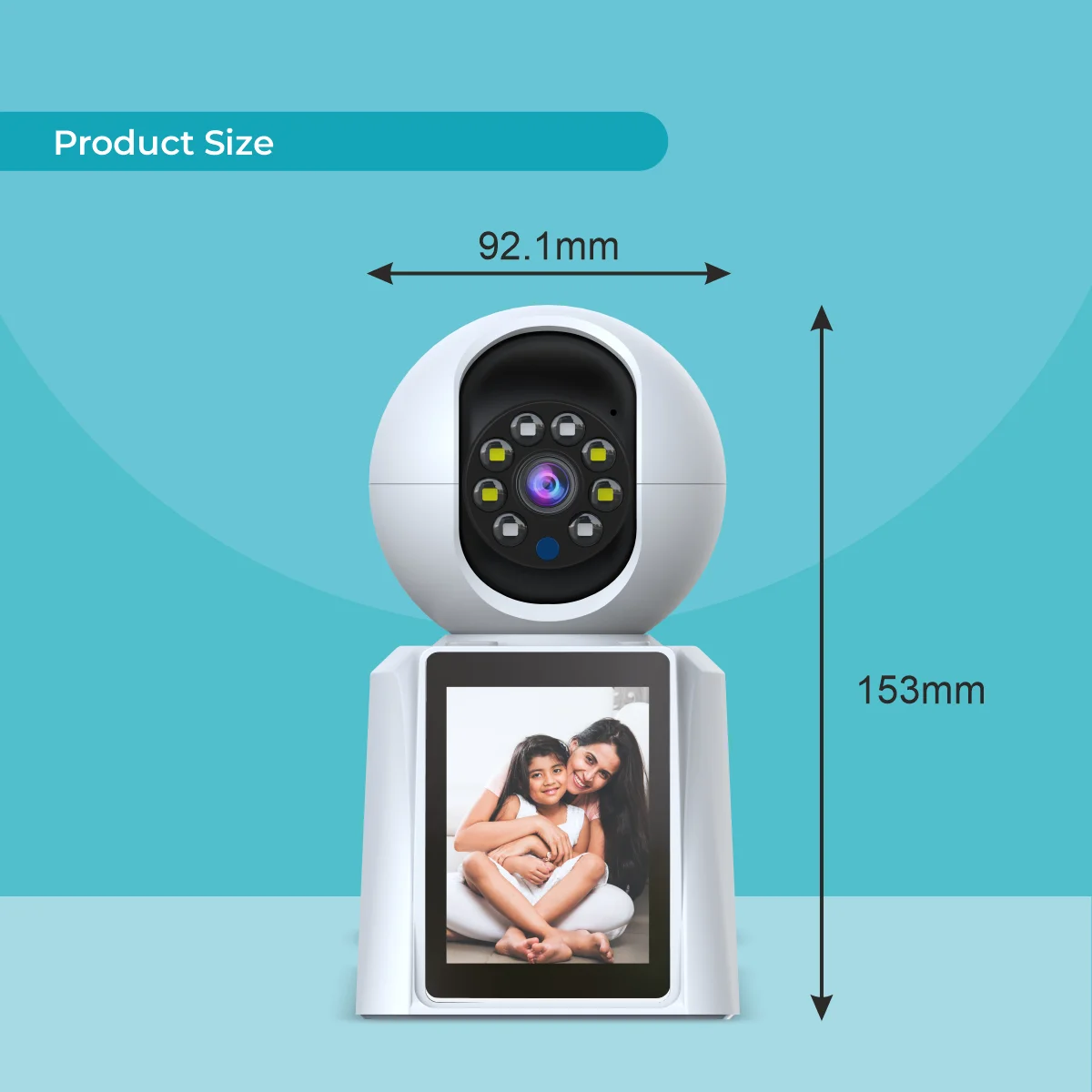 3MP Wi-Fi PT Camera With Built-in Screen - Image 3