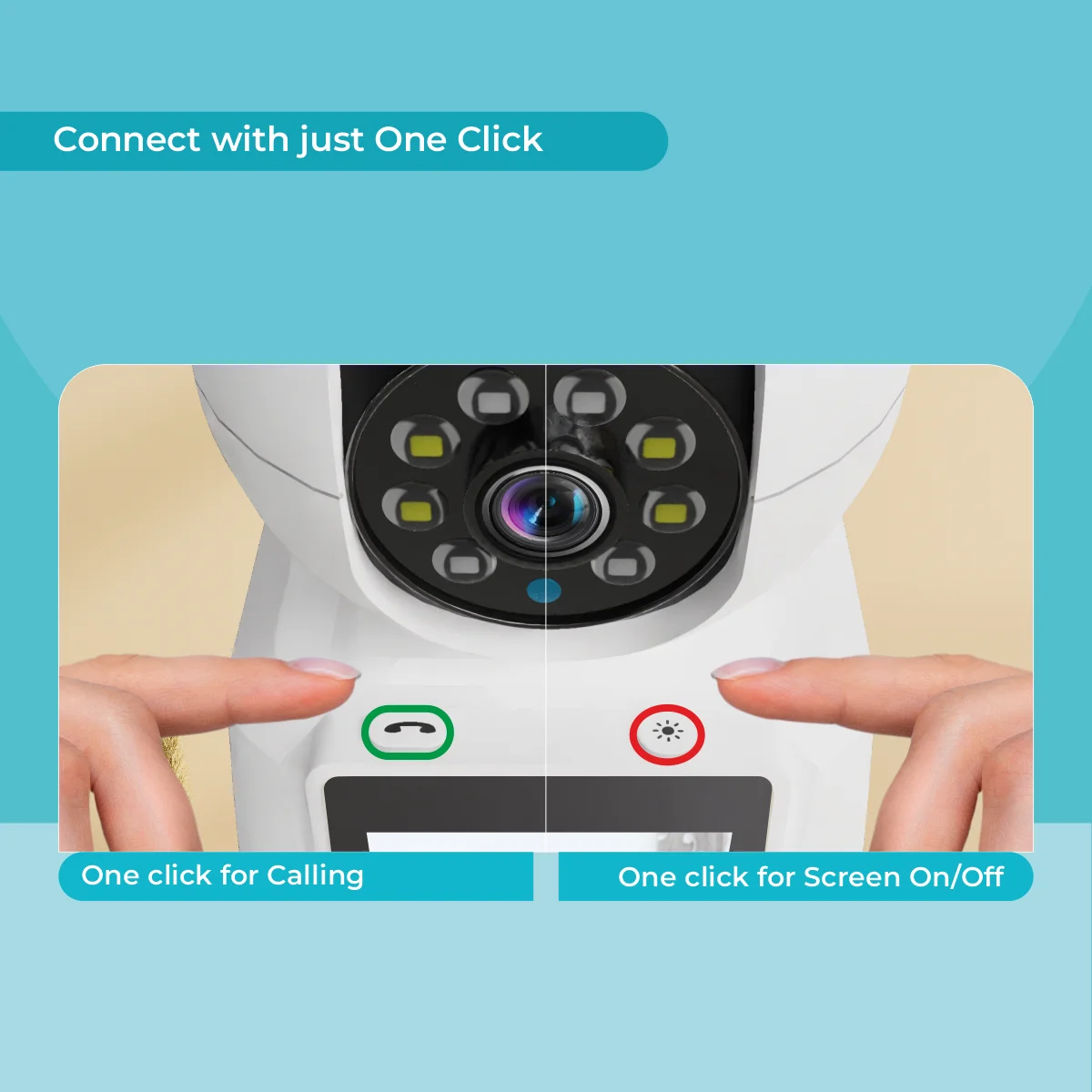 3MP Wi-Fi PT Camera With Built-in Screen - Image 6