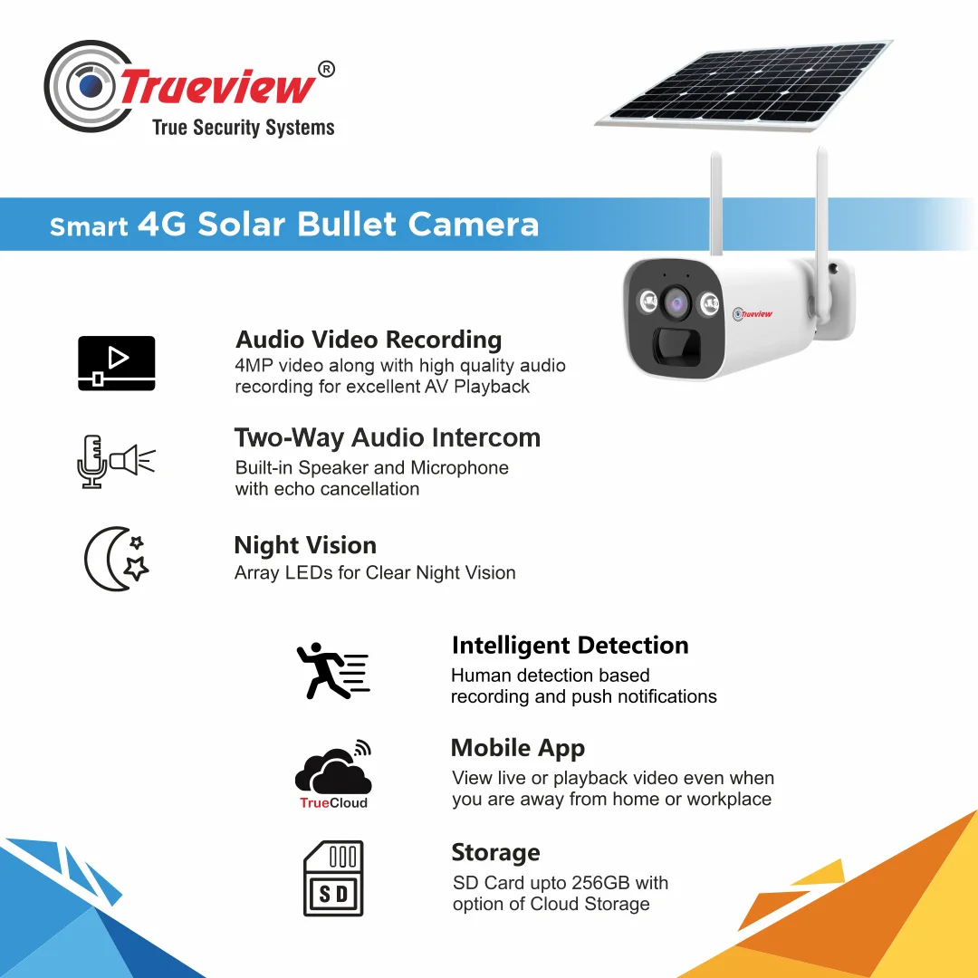 4MP Smart 4G Solar Bullet Camera - Image 3