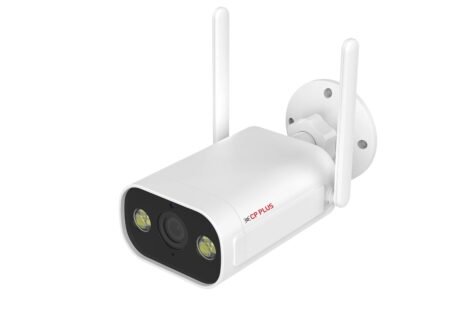 CP PLUS 4MP Wi-Fi Bullet Full Color Outdoor Bullet Camera | 4mm Fixed Lens | Support Spotlight | Two Way Talk |Full Colour Night Vision| SD Card (Up to 128 GB)