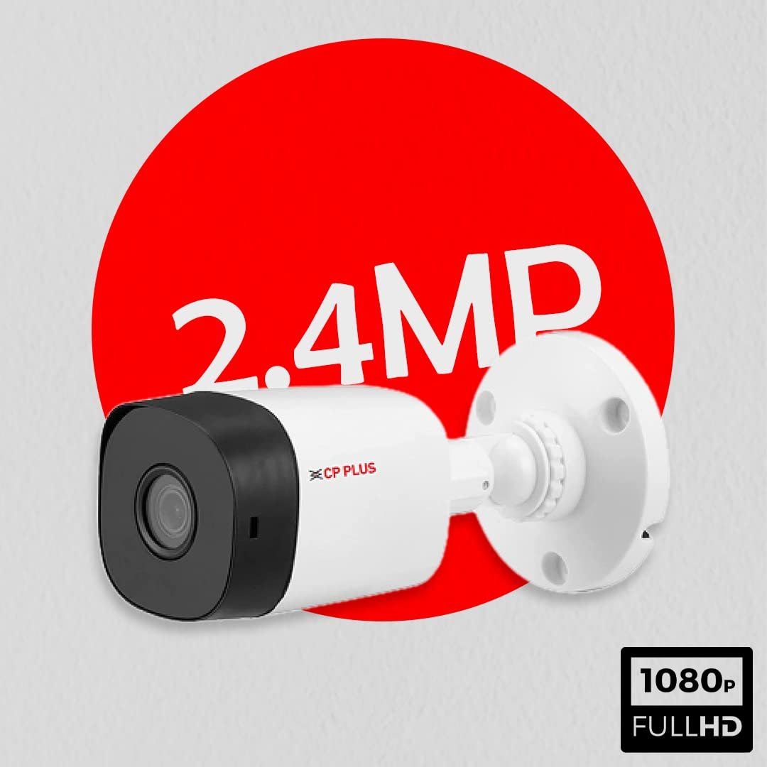 CP PLUS Weatherproof Outdoor Wired Bullet Security Camera | 2.4 MP| 3.6 MM Lens for Wide Angle | 1080P Full HD Recording | Digital Wide Dynamic Range (D-WDR) - Image 2