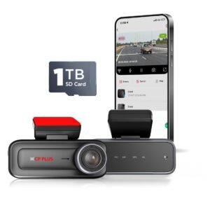 CP PLUS 4G Dashcam for Car with Full HD Front Camera & Live GPS Tracking | H.265 Recording | G-Sensor | Parking Mode | Two-Way Talk | Motion Detection | Time Lapse | SD Card Support up to 1TB