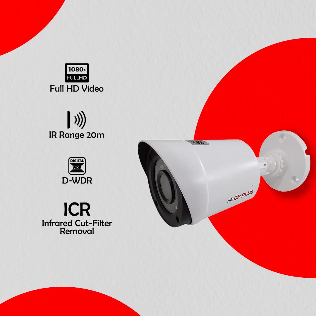 CP Plus 2.4MP Full HD Wireless IR Cosmic Bullet Camera - 20Mtr, White - Image 2