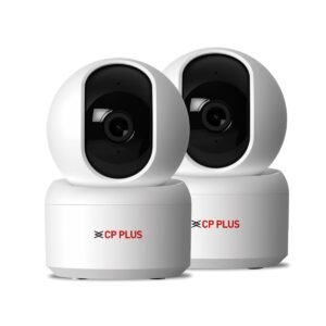 CP PLUS 3MP Smart Wi-Fi CCTV Security Camera | 360° Pan & Tilt | CTC Cyber Secure | View & Talk | Smart Detection Suite | Night Vision | Cloud Storage | Supports OK Google | CP-E35Q (Pack of 2)