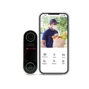 CP PLUS Smart WiFi Wireless Video Doorbell | 2MP Full HD Video | Super Wide View Angle | Night Vision | Real-Time Two-Way Audio | SD Slot up to 128GB | 20 Chime Melodies