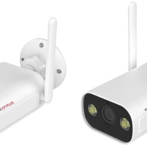 CP PLUS 4MP Wi-Fi Bullet Full Color Outdoor Bullet Camera | 4mm Fixed Lens | Support Spotlight | Two Way Talk |Full Colour Night Vision| SD Card (Up to 128 GB)