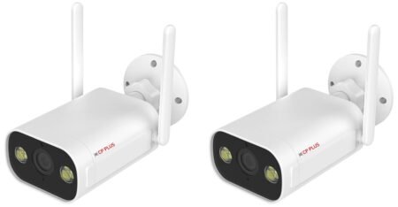 CP PLUS 4MP Wi-Fi Bullet Full Color Outdoor Bullet Camera | 4mm Fixed Lens | Support Spotlight | Two Way Talk |Full Colour Night Vision| SD Card (Up to 128 GB)