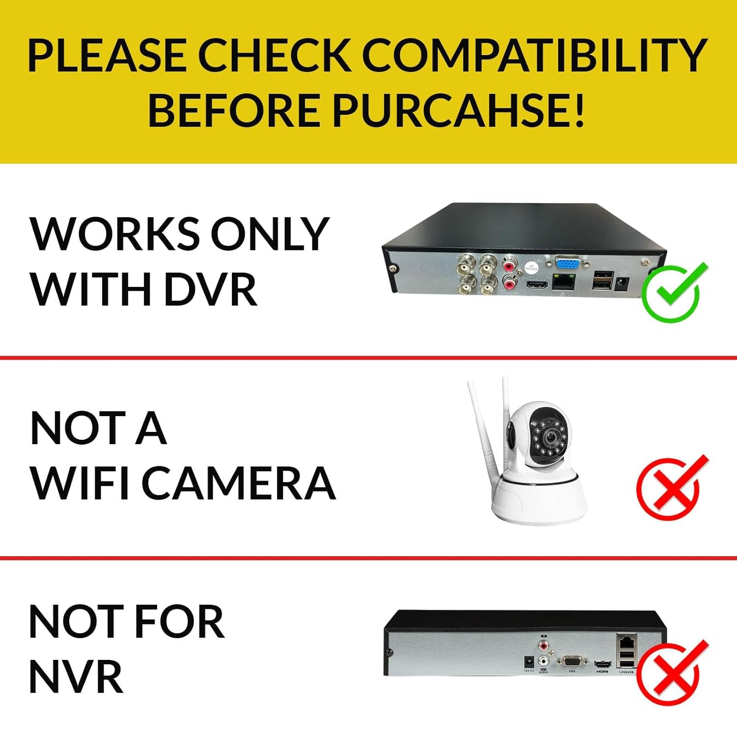 CP PLUS 2.4MP Full HD IP Indoor Wired Dome Camera CP-URC-DC24PL3 Compatible with DVR only | 30 Meters IR Black & White Night Vision | 3.6mm Lens | Motion Detection, White - Image 2