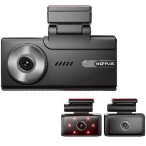 CP PLUS CP-F83C 4K Front, Rear & Cabin Dashcam with GPS | 8MP 2K Reoslution| in-Built GPS & G-Sensor | 4" Inch Touch Screen Display | Supports Night Vision | Supports SD Card Upto 1TB Max