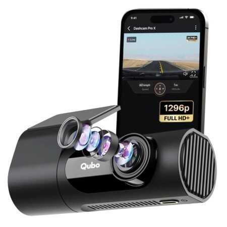 Qubo Dashcam Pro X (2026 Edition) | 2K Resolution FHD+ | Doubles up as in-Cabin Camera|NightPulse Vision | Wide FOV | Supercapacitor | Built in Wi-Fi, Mic | Up to 1TB Storage | Built for Indian Roads