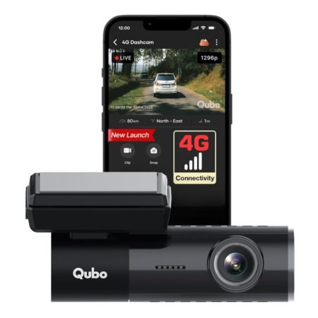 Qubo Dashcam 4G Live by Hero Group [New Launch] | Remote Live View I GPS Tracking & Smart Alerts | 2K QHD | FOV | Wi-Fi & App Control | Supports Upto 1TB SD Card | 1-Year Free Cloud Subscription